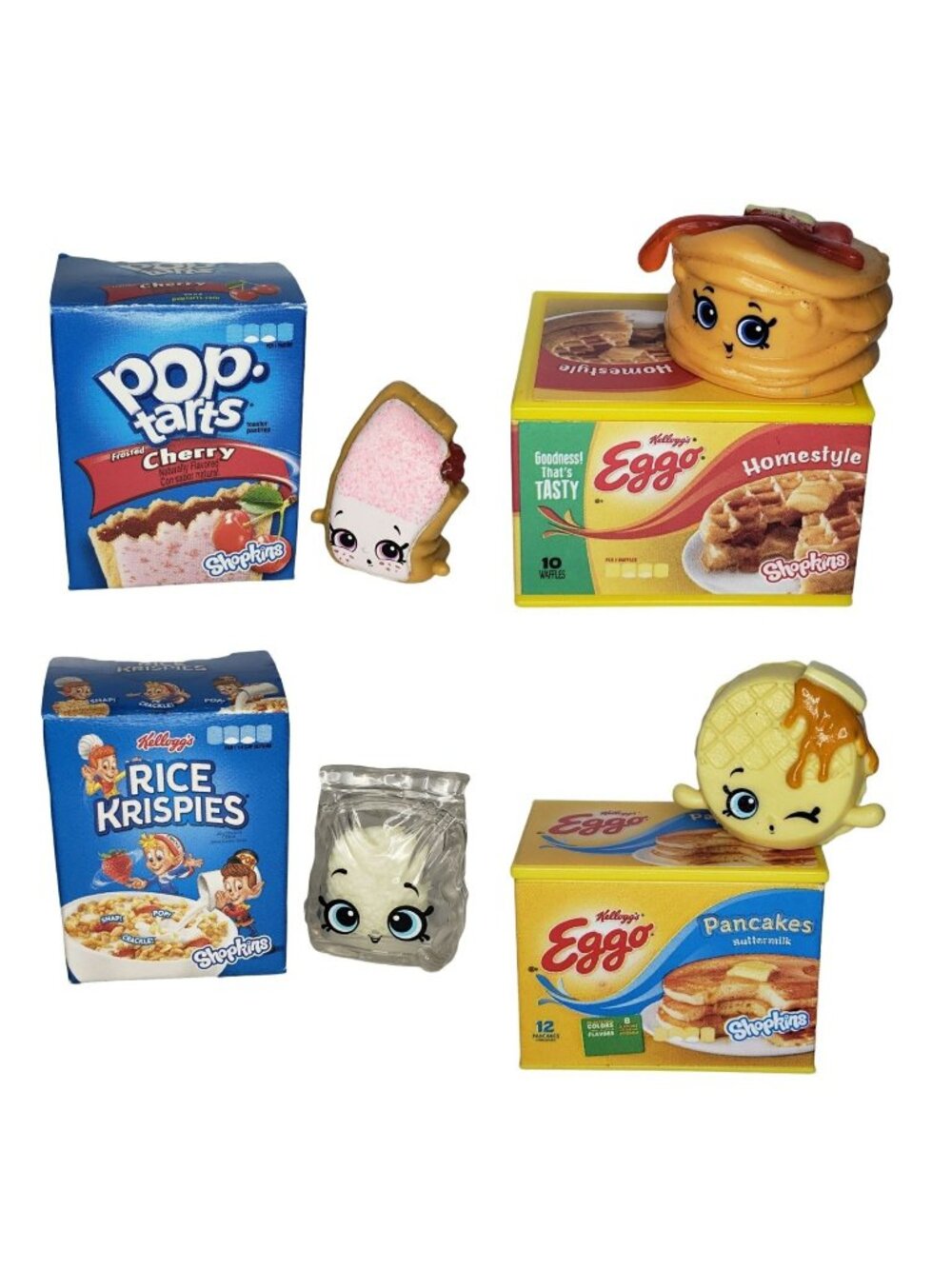 Shopkins Real Littles Mini Figures Foodies Rice Krispies Pancakes Waffles Bundle